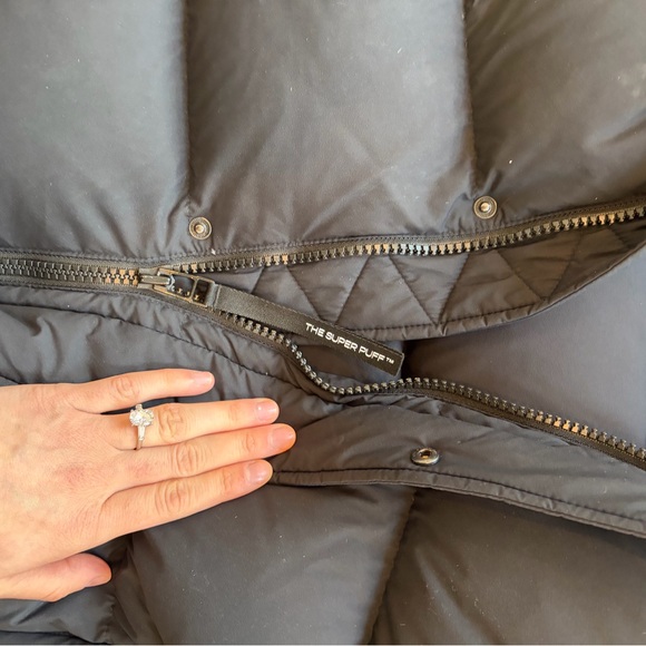 Aritzia Black Hooded Longline Puffer Coat - Picture 7 of 7